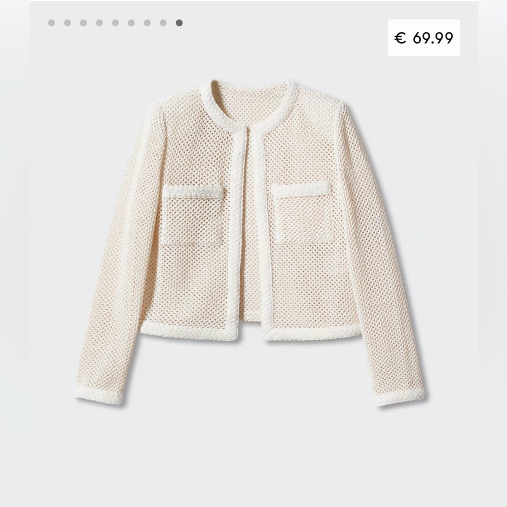 Mango Openwork knitted jacket, Size Small